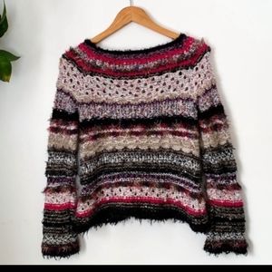 Anthropologie Sleeping on Snow Whimsical Sweater